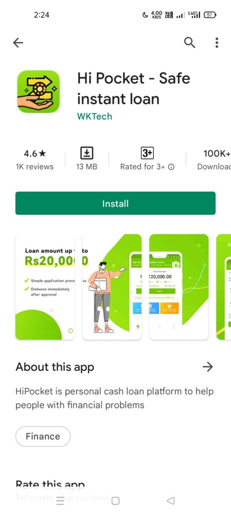 hi Pocket Loan App