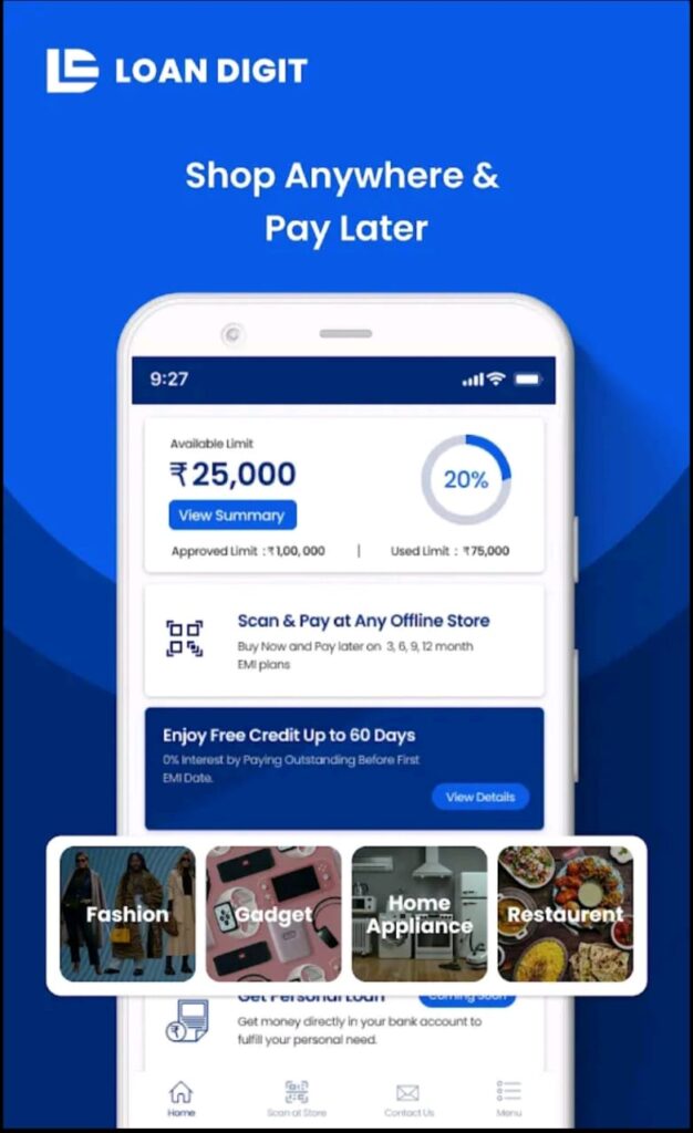 LoanDigit Buy Now Pay Later App