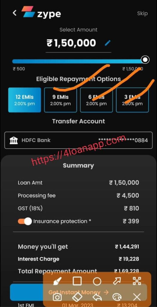 zype instant loan app